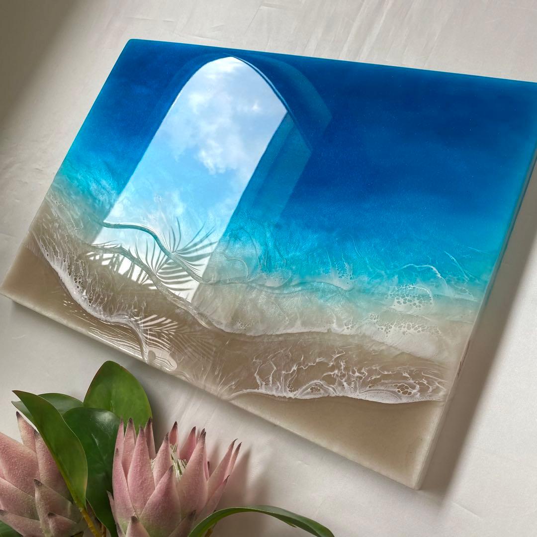 レジンアート　海アート　オーシャンアート　インテリアパネル