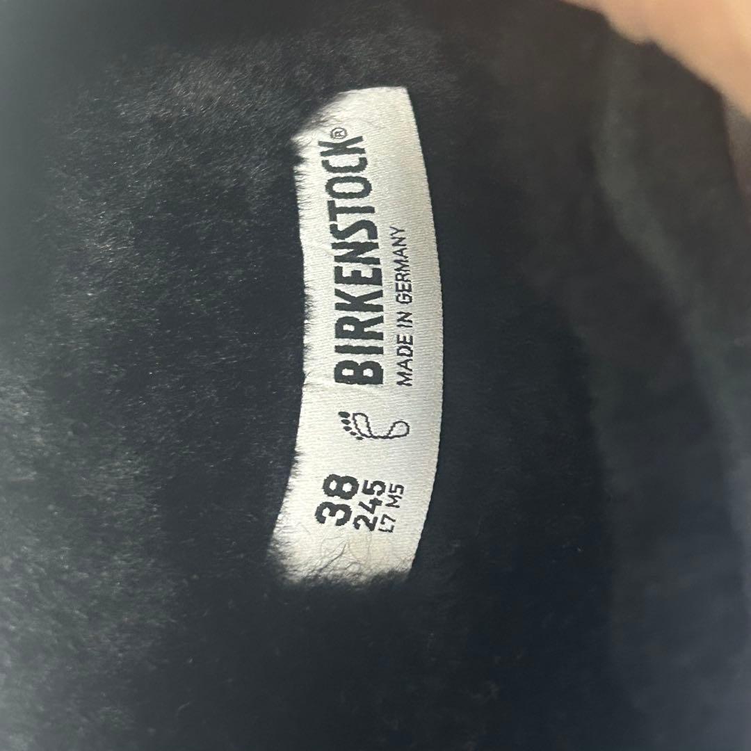 極美品　ビルケンシュトック　ボストンスエード　シアリング　ブラック24.5cm