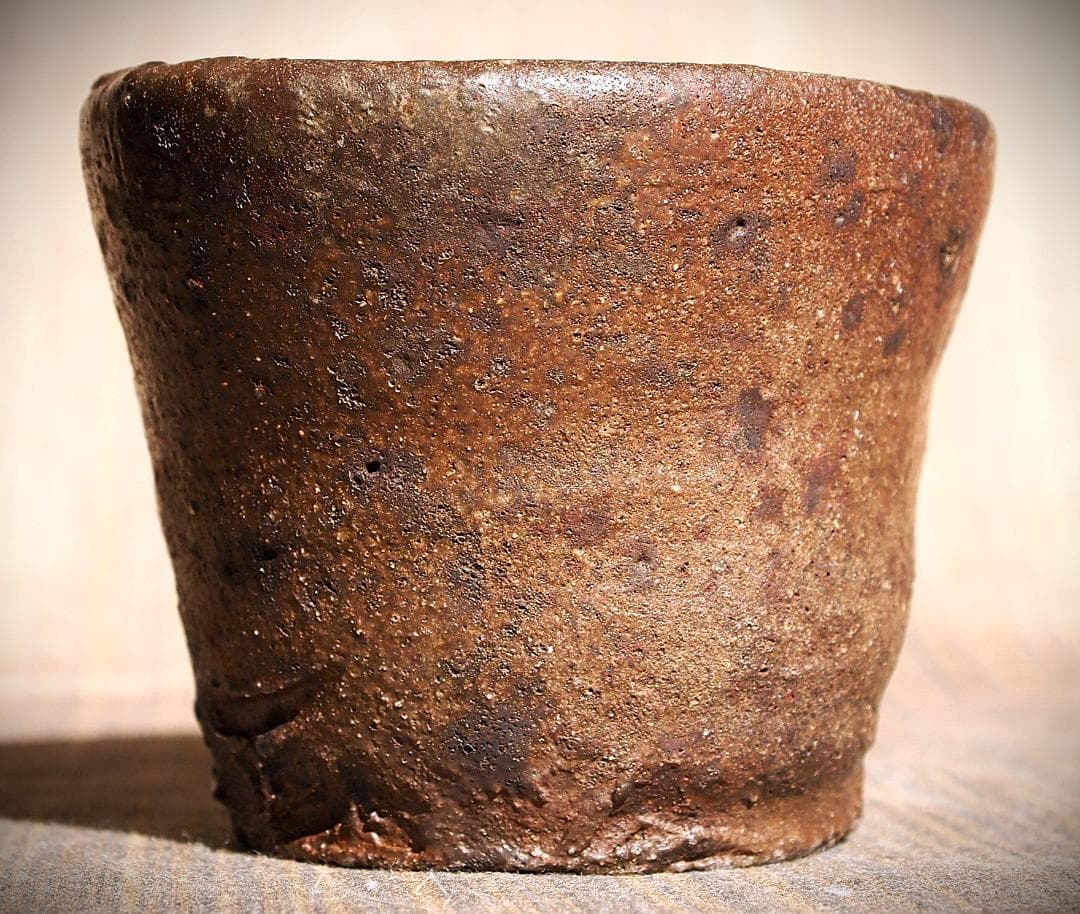 人気作家★森岡成好★南蛮【窯変】酒器（ぐいのみ）