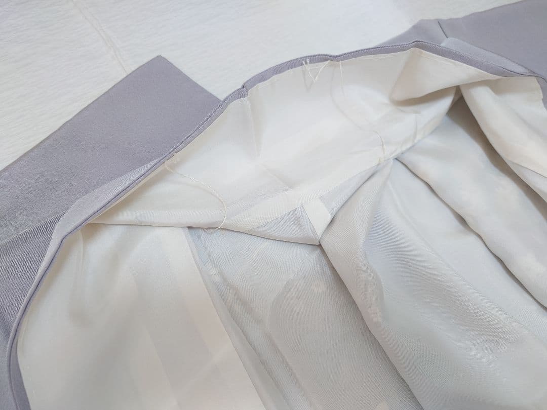 正絹　袷　訪問着　藤色