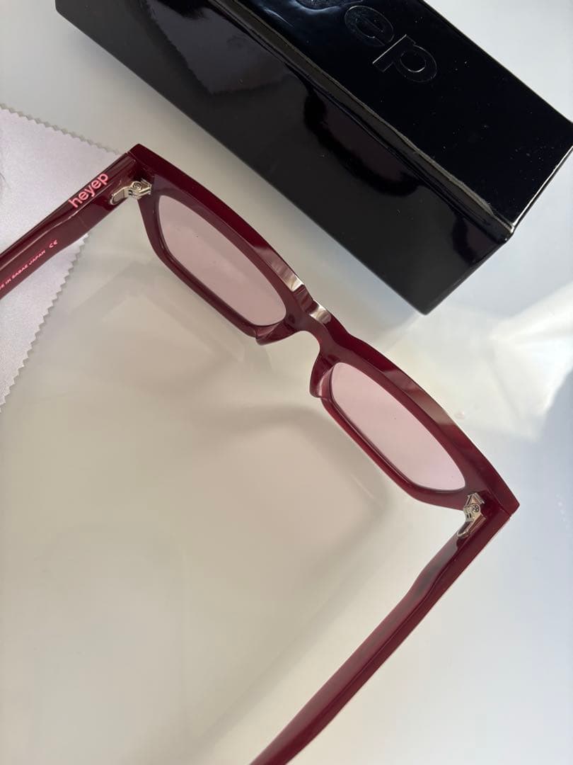 値下　新品未使用　heyep バーガンディ サングラス Sabae Japan