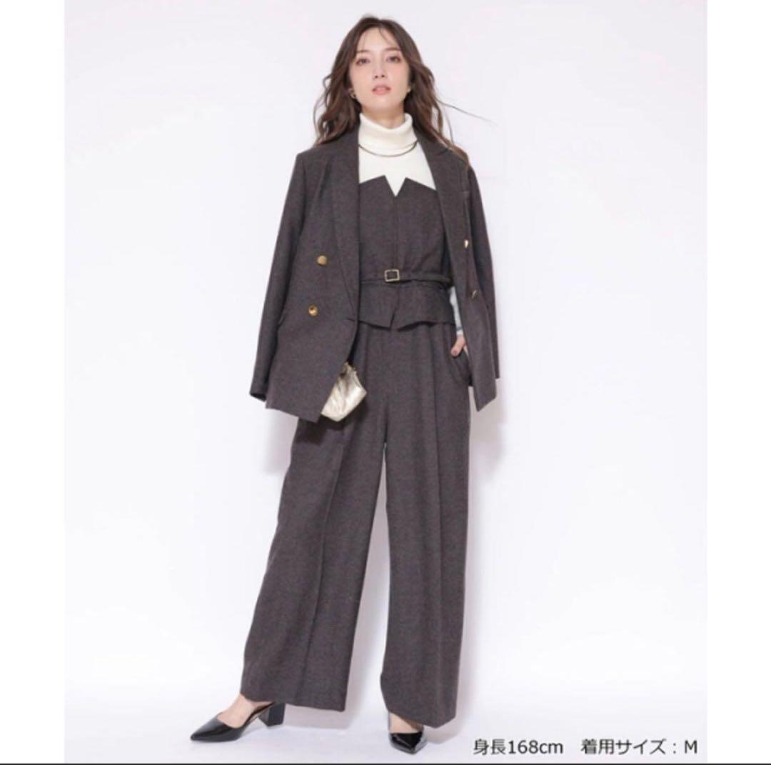 美品 アプワイザーリッシェ ダブルテーラージャケット Arpege story茶