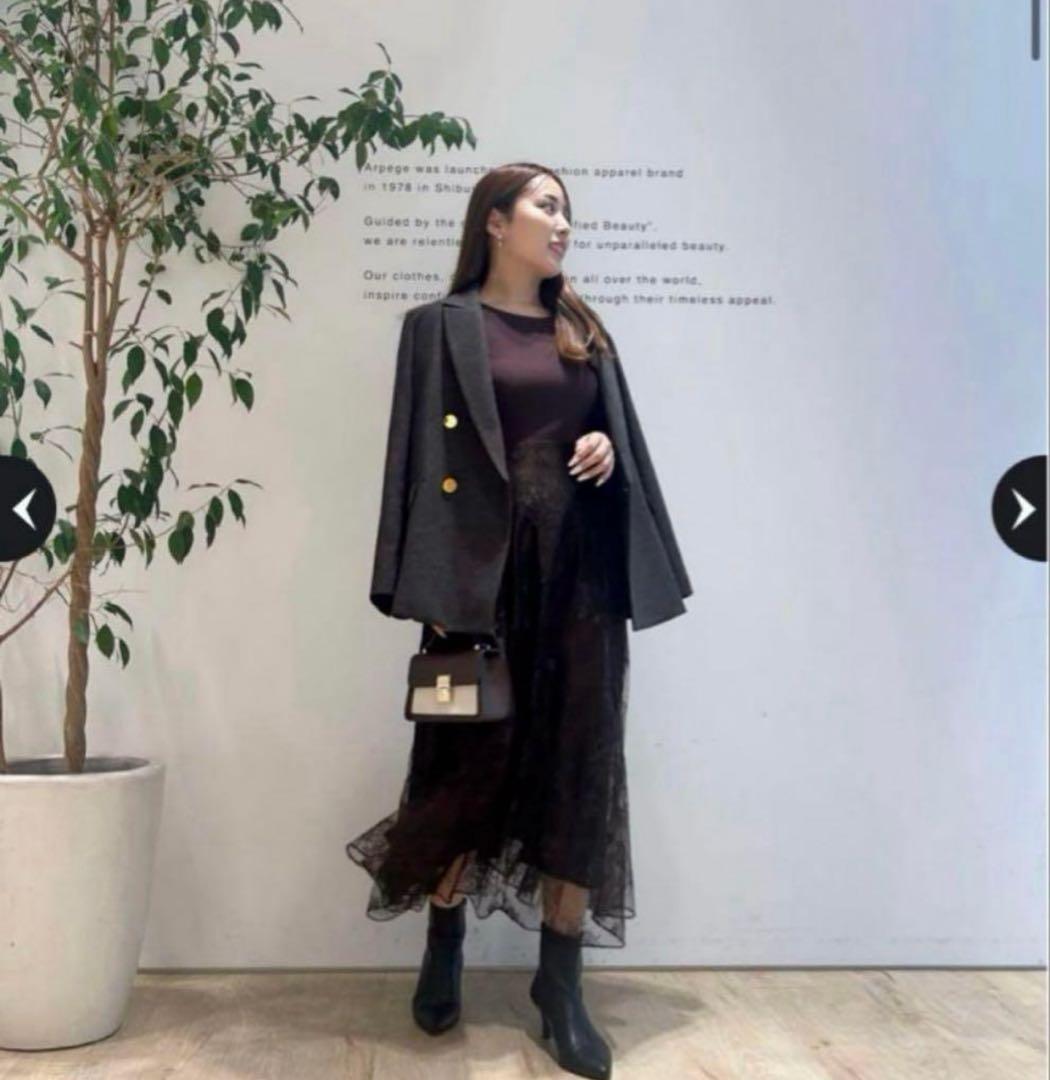 美品 アプワイザーリッシェ ダブルテーラージャケット Arpege story茶