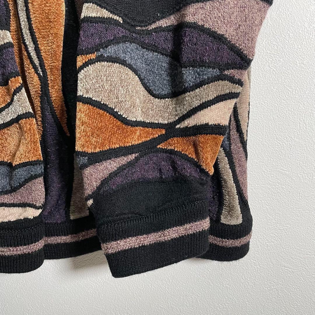 【個性派古着】レトロ CORSINI ITALIA 3Dニット L クージー風