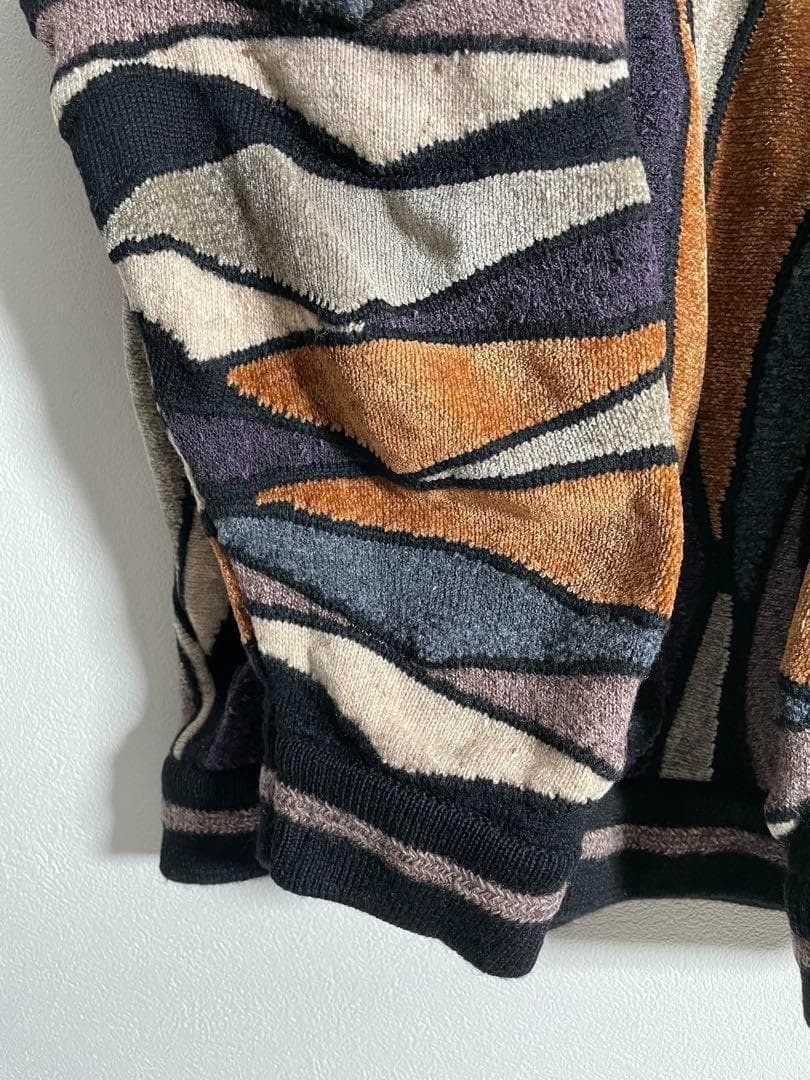 【個性派古着】レトロ CORSINI ITALIA 3Dニット L クージー風