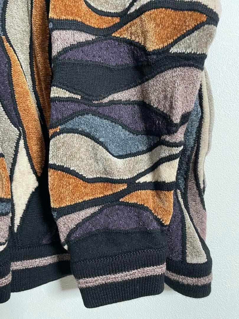 【個性派古着】レトロ CORSINI ITALIA 3Dニット L クージー風