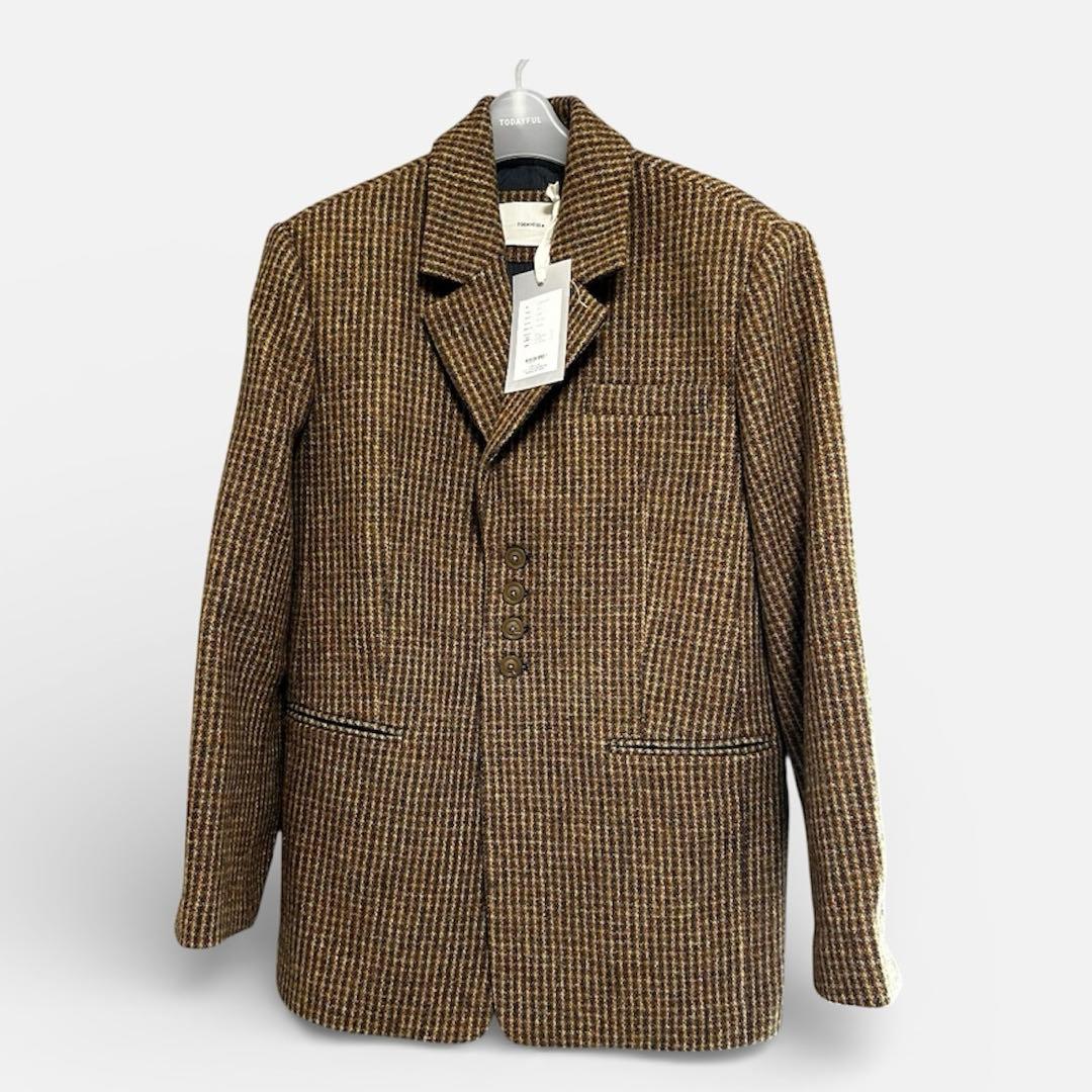 TODAYFUL Wool100% Check Jacket 36 タグ付き