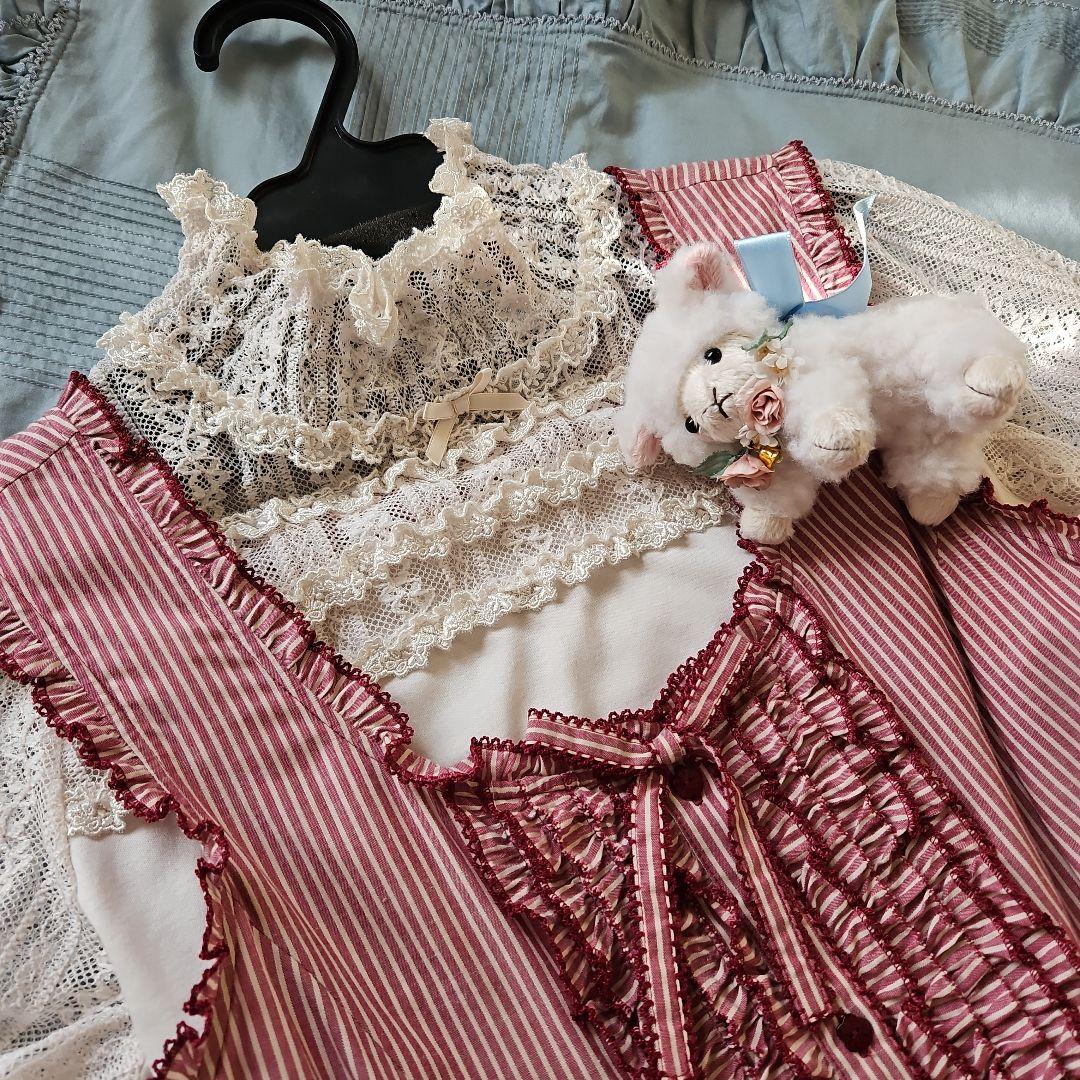 ★ピンクハウス★【未使用に近い】❤️ピコフリルがたっぷりのワンピース✨綿ブロード