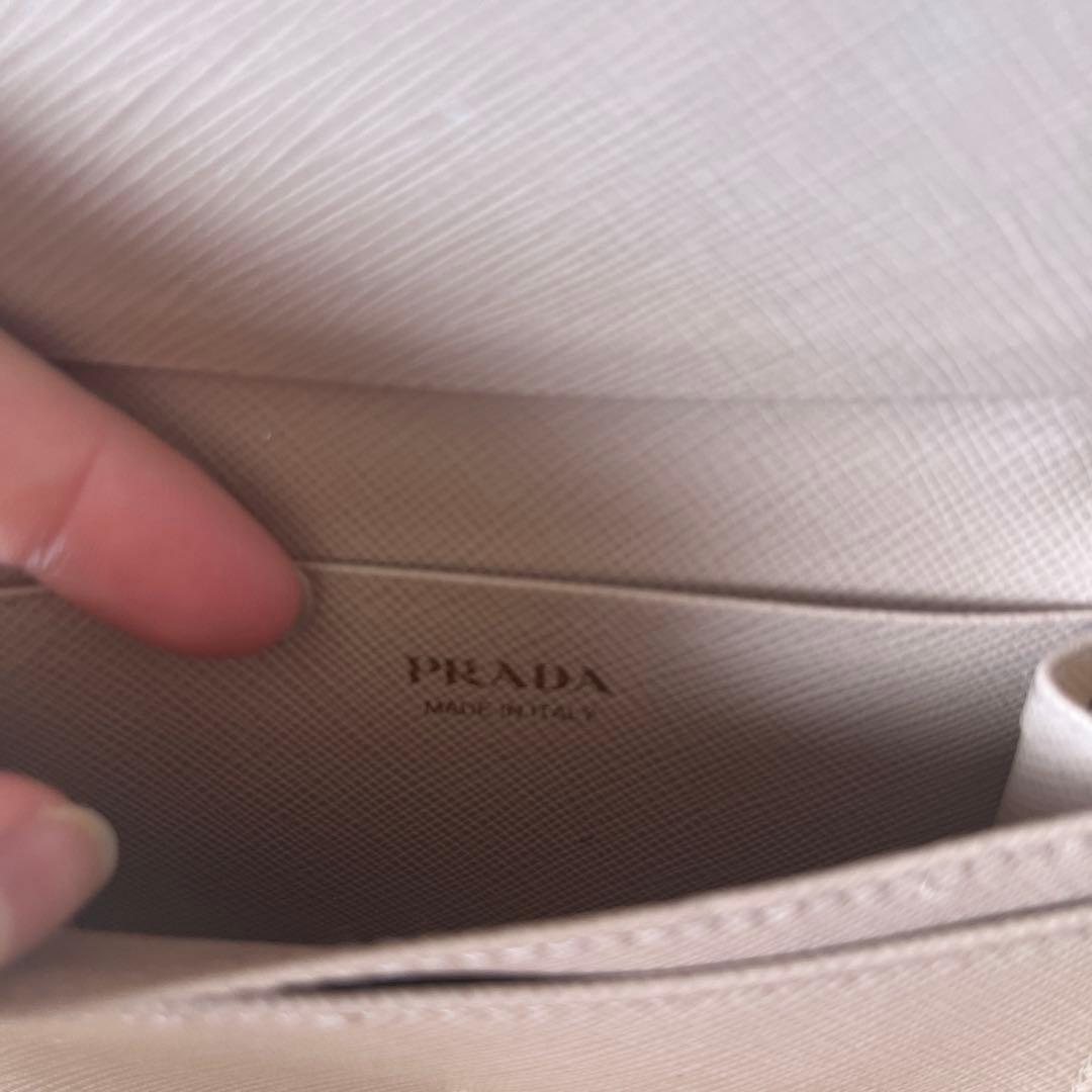 PRADA サフィアーノレザー 名刺入れ ピンクベージュ