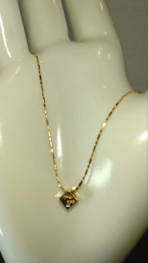 中古　agete　18金ダイヤモンドネックレス