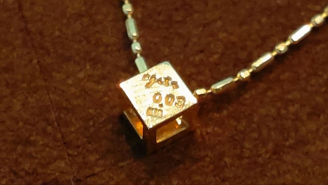 中古　agete　18金ダイヤモンドネックレス