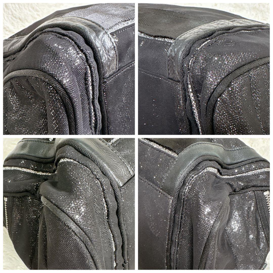 レア✨ DIESEL ボストンバッグ 牛革 ラメ 黒 y2k archive