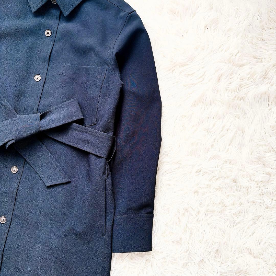 【美品】SOEJU ソージュ　オックスシャツワンピース　ネイビXS