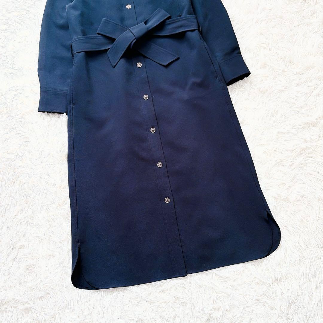 【美品】SOEJU ソージュ　オックスシャツワンピース　ネイビXS