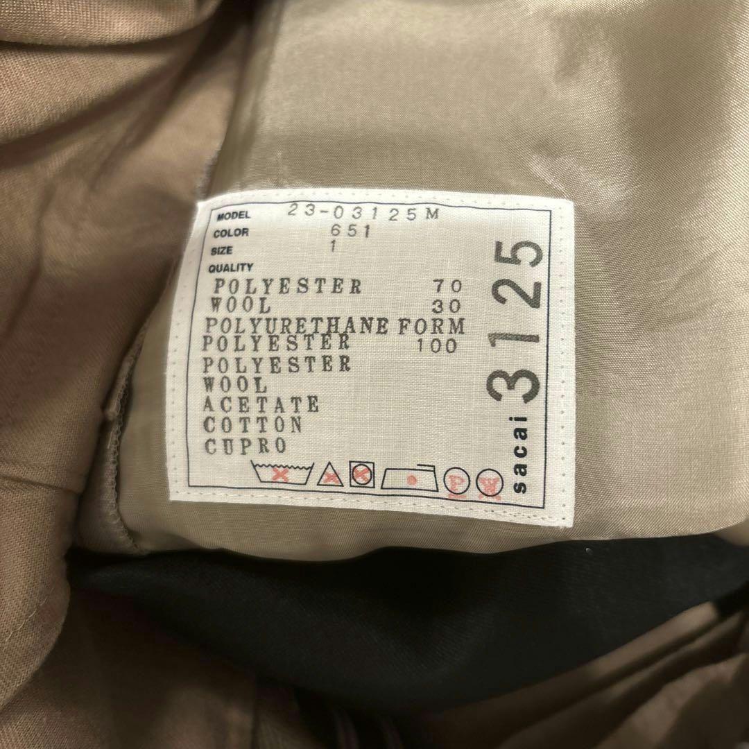 sacai ボンディングパンツ　サイズ1