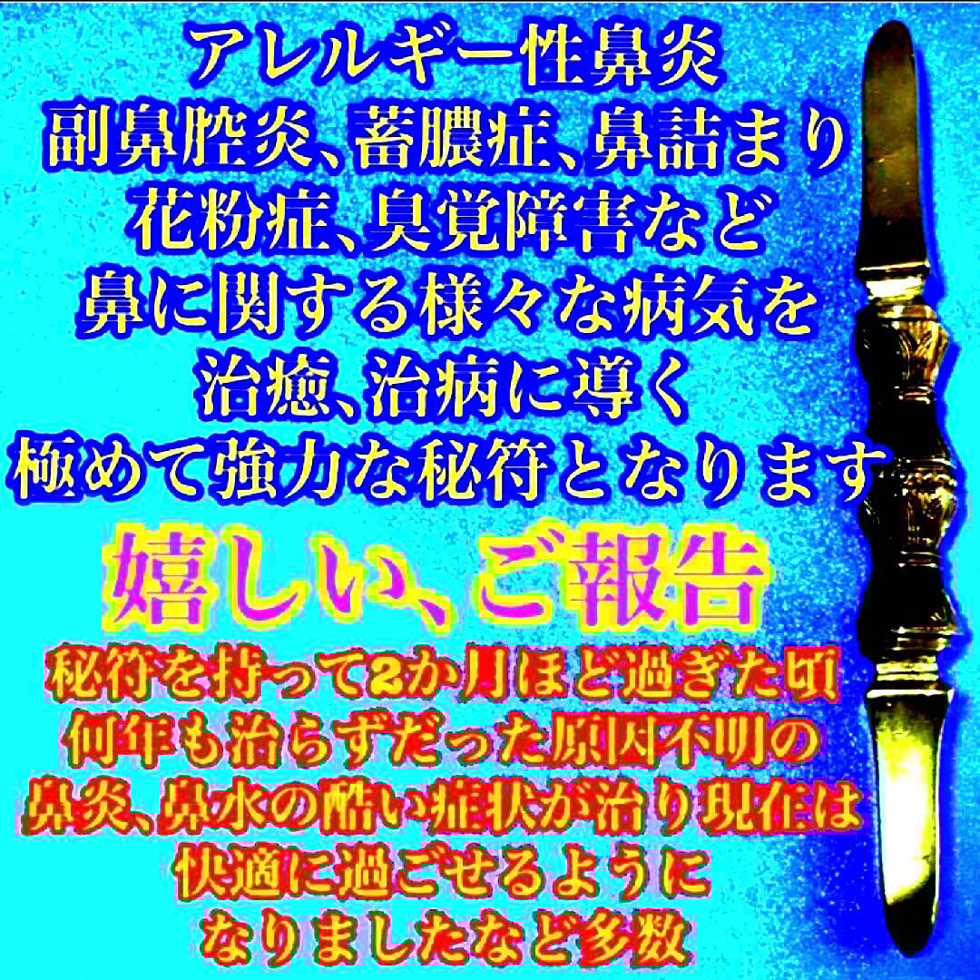 秘符(じーだん)病　病気　精神　鼻　鼻の病　治癒　治病　護符　霊符　お守り