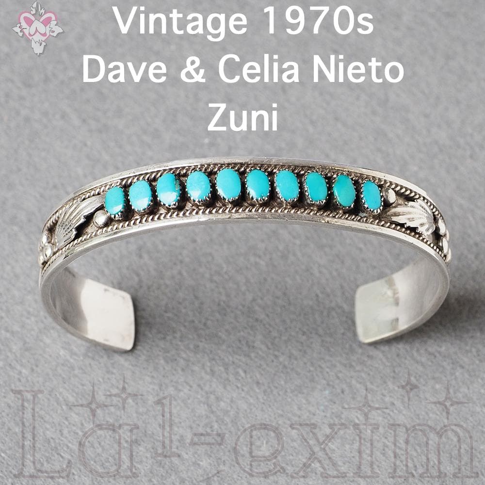 10個 ターコイズ シルバー インディアンジュエリー ズニ 刻印 バングル 純銀