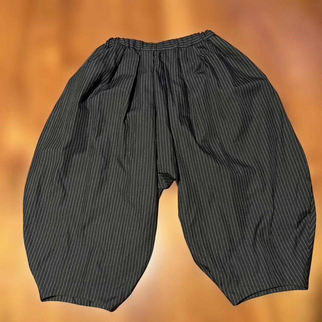 コムデギャルソン ストライプ柄 ブラック サルエルパンツ Mサイズ