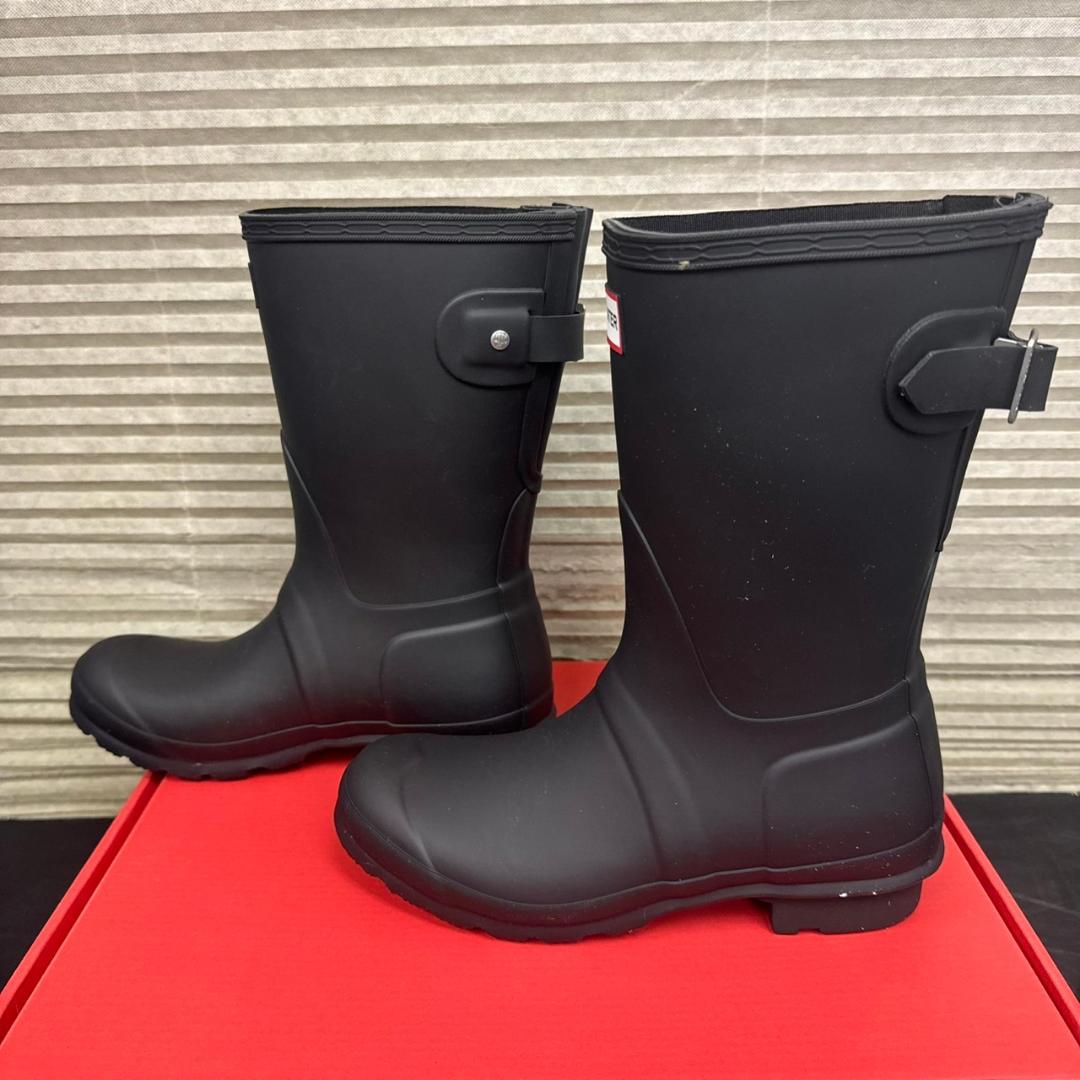 ☆未使用　HUNTER　レインブーツ　ショート バック アジャスタブル　23㎝