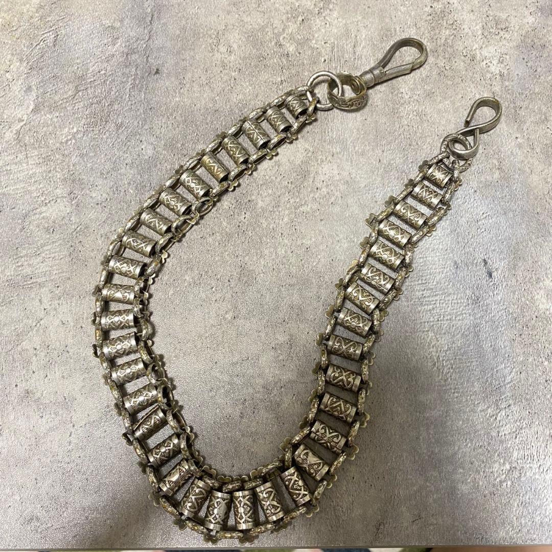 vintageフリーメイソンシルバー ウォレットチェーン ソードチェーン