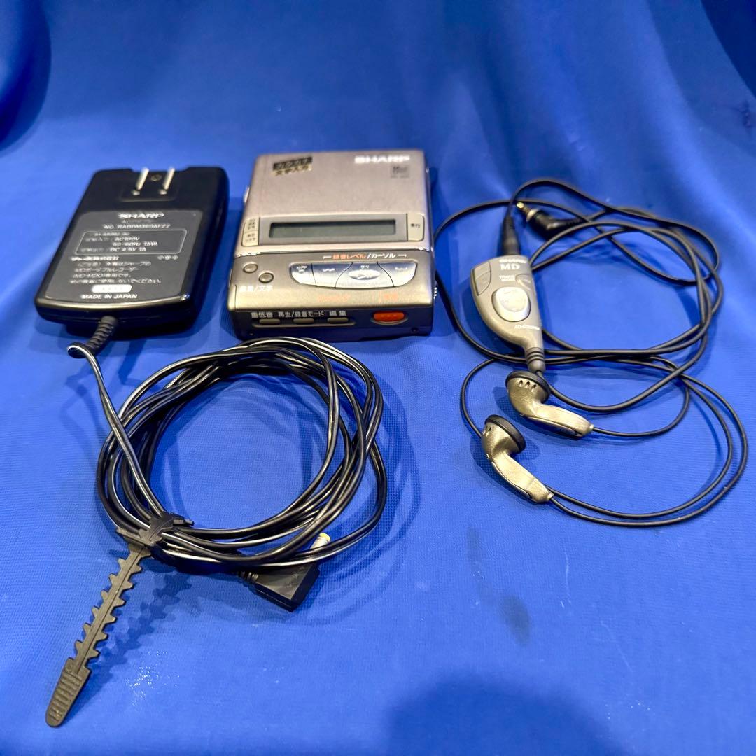 【 通電確認済み 】SHARP MD-M20 ポータブル MDレコーダー