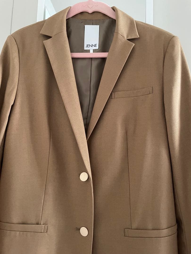 JENNE ジェンヌ　モダンロングジャケット　キャメル　Mサイズ