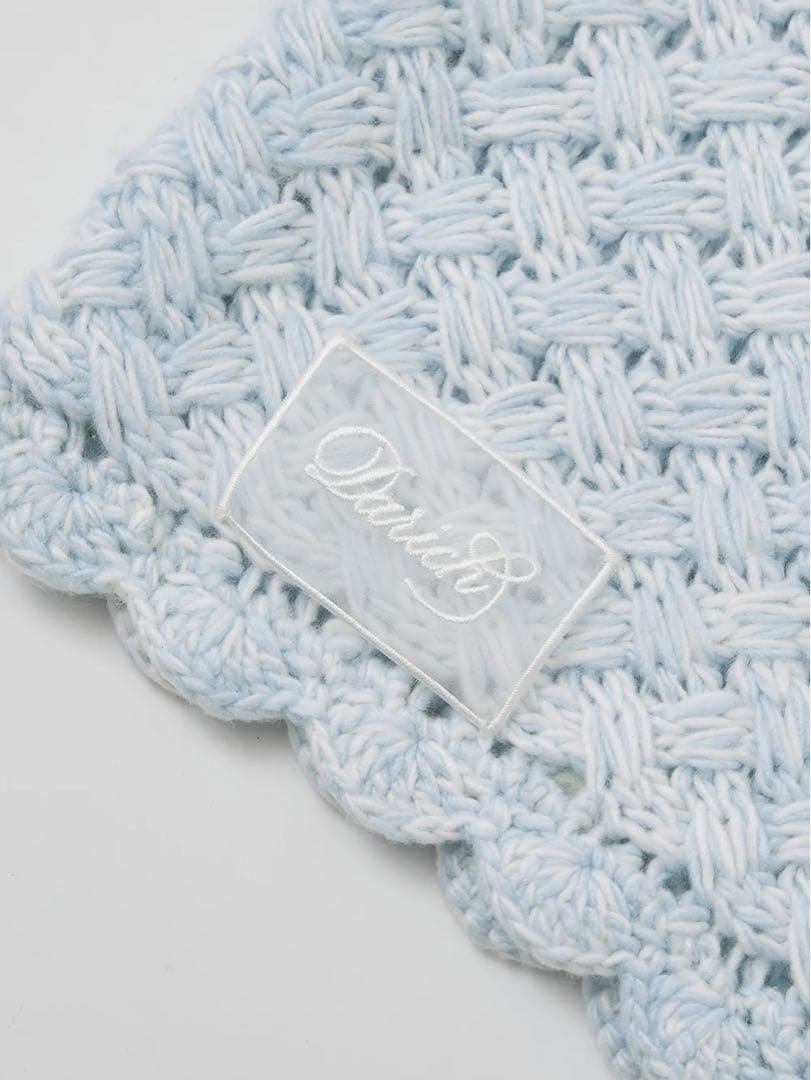 新品未開封 ダーリッチ アントルラックリボンニットボンネット サックス