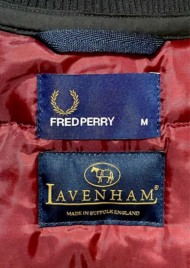 ◆ FRED PERRY × LAVENHAM ◆ ダウンベスト Mサイズ/美品