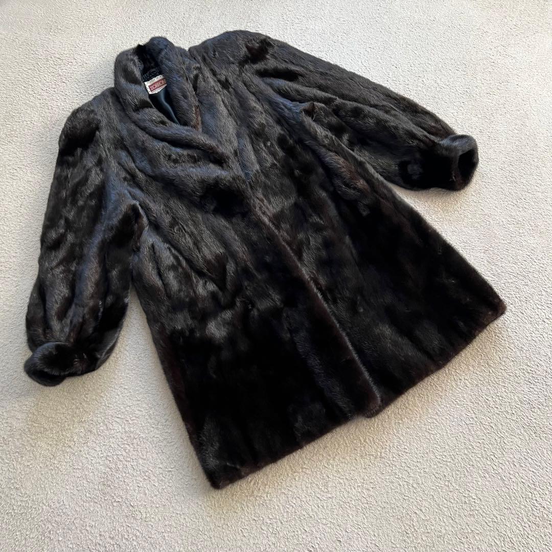 美品　サガミンク　ロイヤル　ミドル丈　最高級ミンク　毛皮　ファーコート