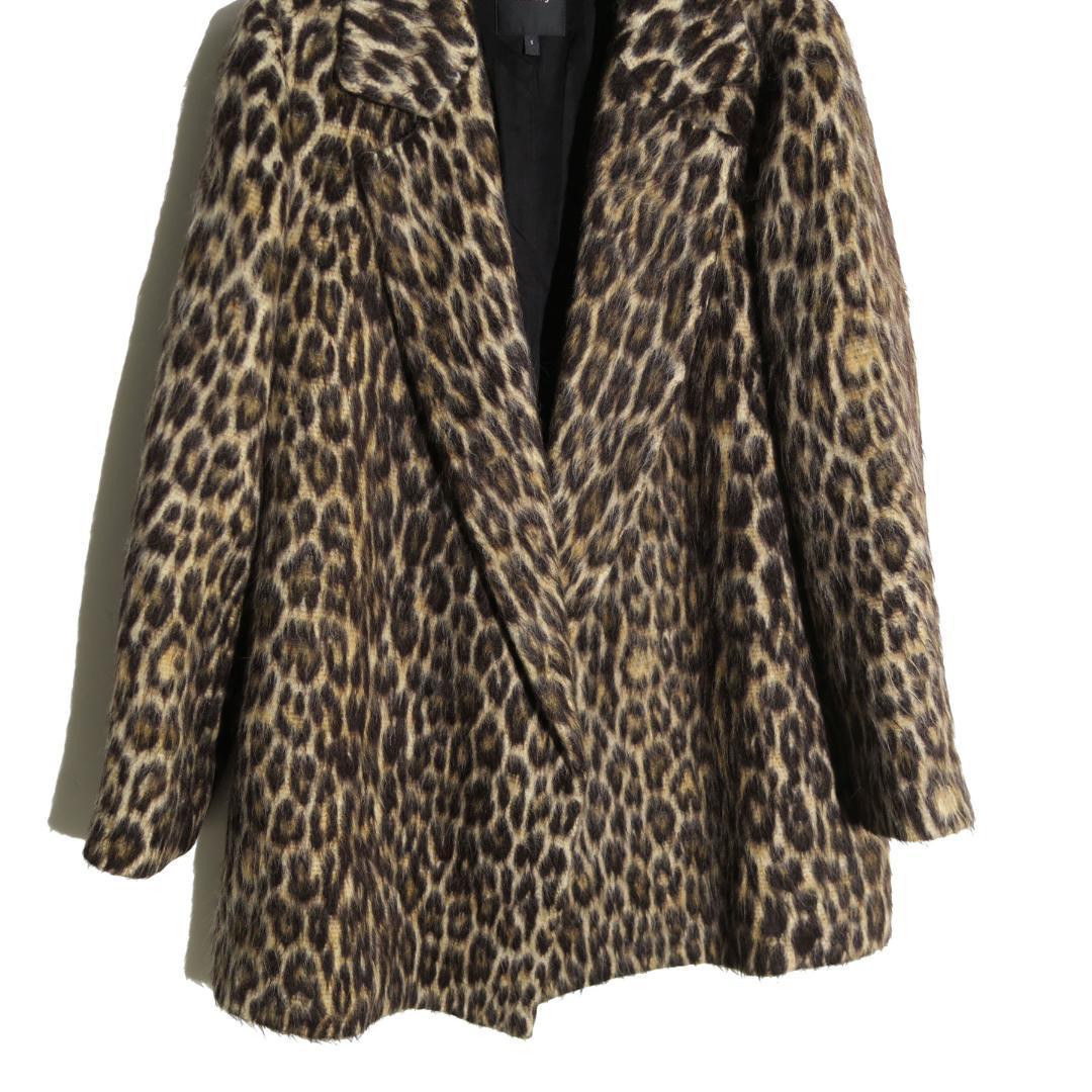 Theory 定価84,700円 アルパカ ウール レオパード ロングジャケット