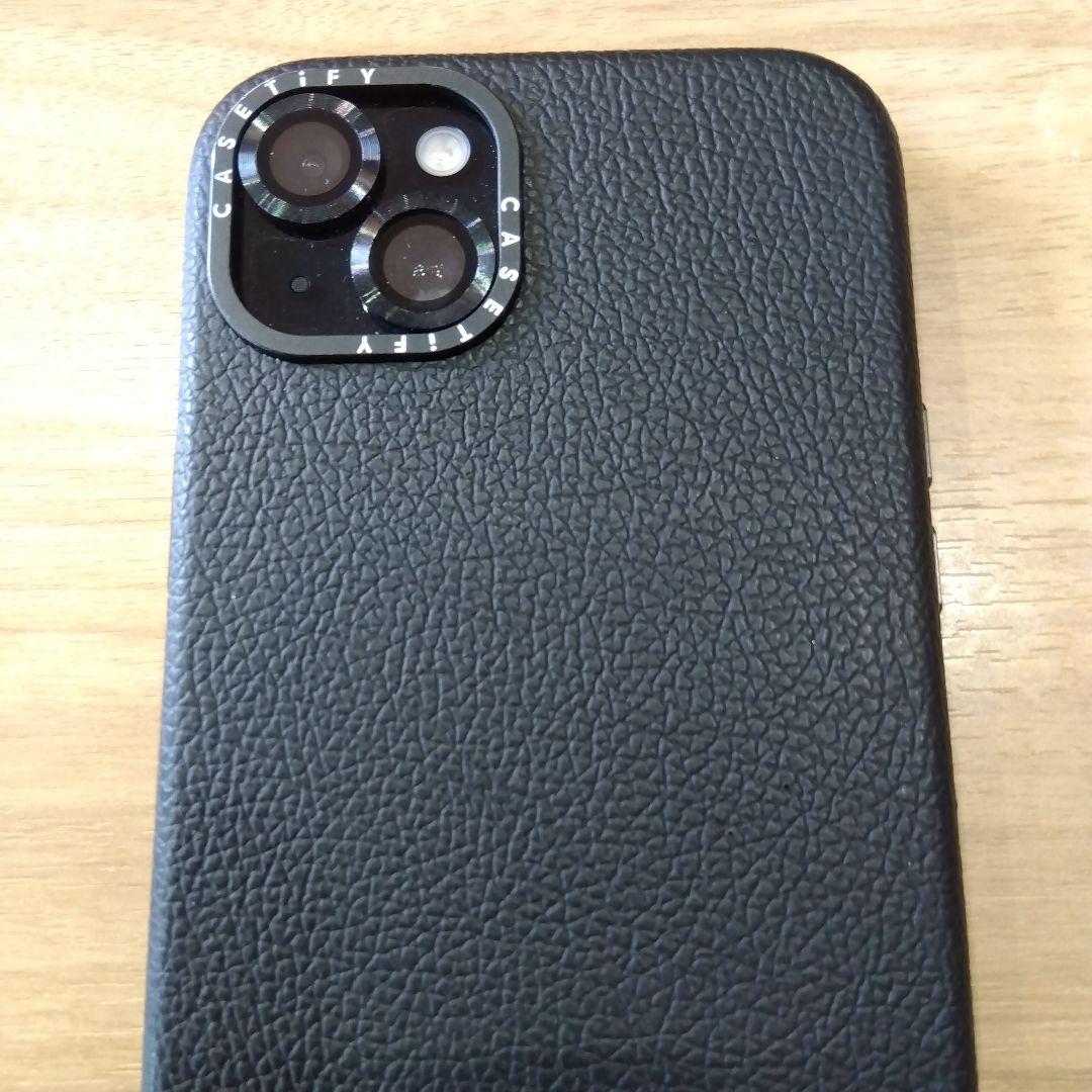 Casetify レザー調 ブラックケース