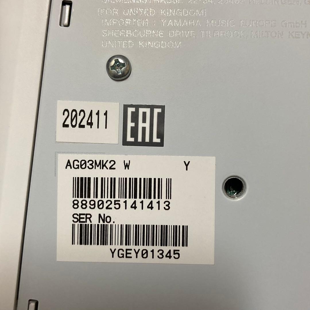【美品】YAMAHA AG03MK2