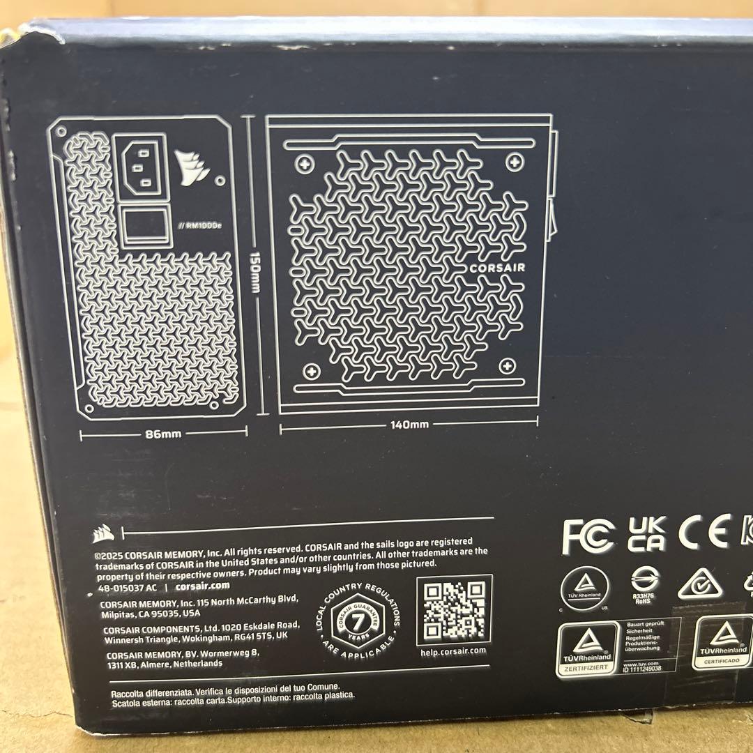 Corsair RM1000e 1000w 電源ユニット　2025年モデル