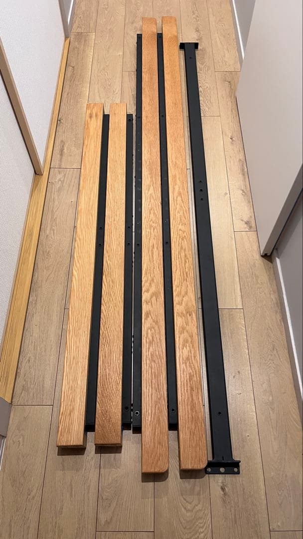 無印良品　ダブルベッドフレーム　ヘッドボード付