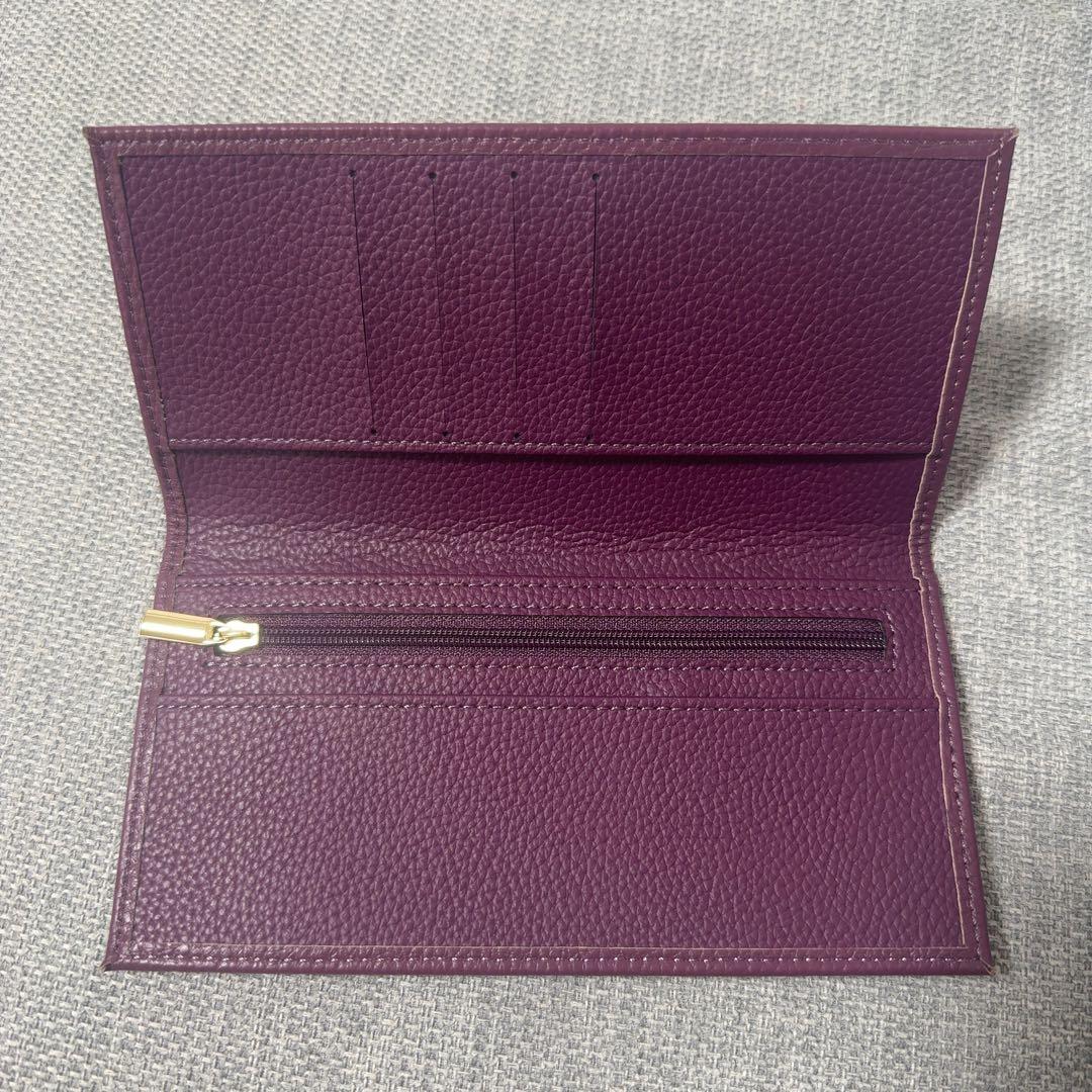 パープル 皇居　二つ折り　財布　紫　皇居財布　ボルドー　長財布