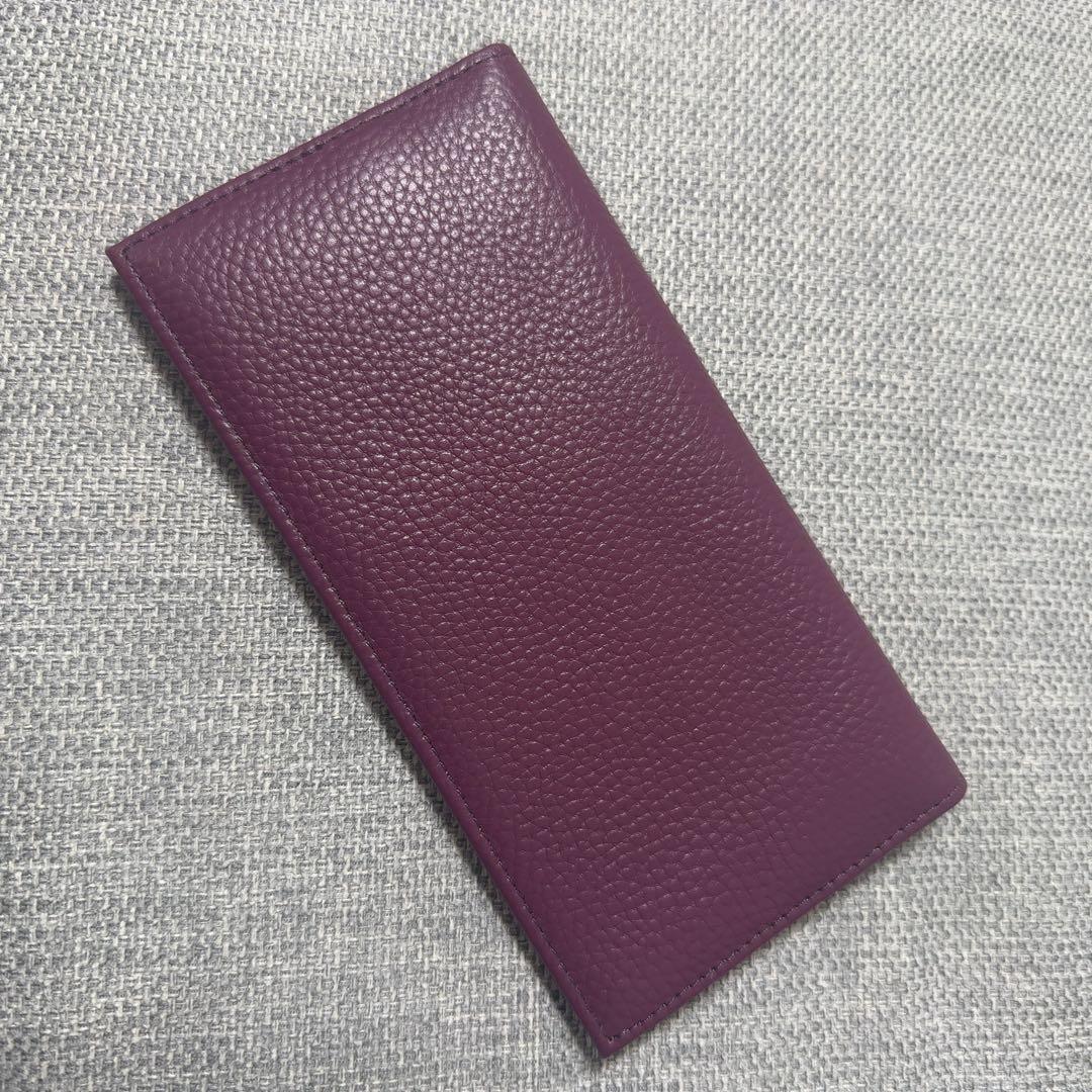 パープル 皇居　二つ折り　財布　紫　皇居財布　ボルドー　長財布