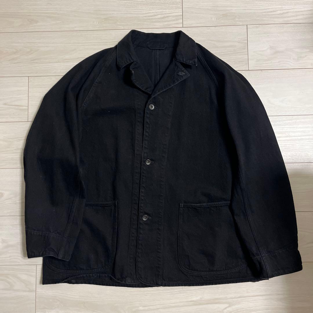 COMOLI コモリ デニムワークジャケット ブラック サイズ3