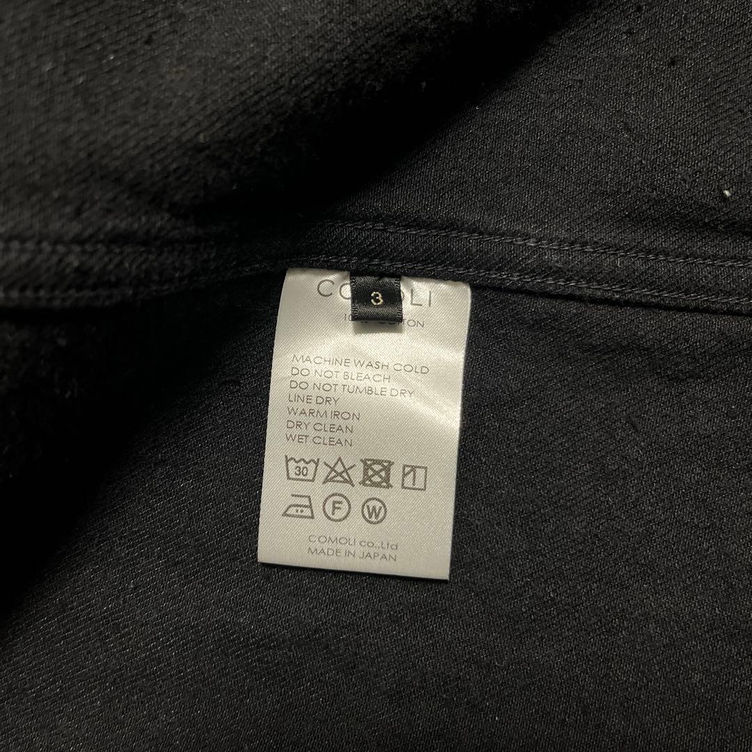 COMOLI コモリ デニムワークジャケット ブラック サイズ3