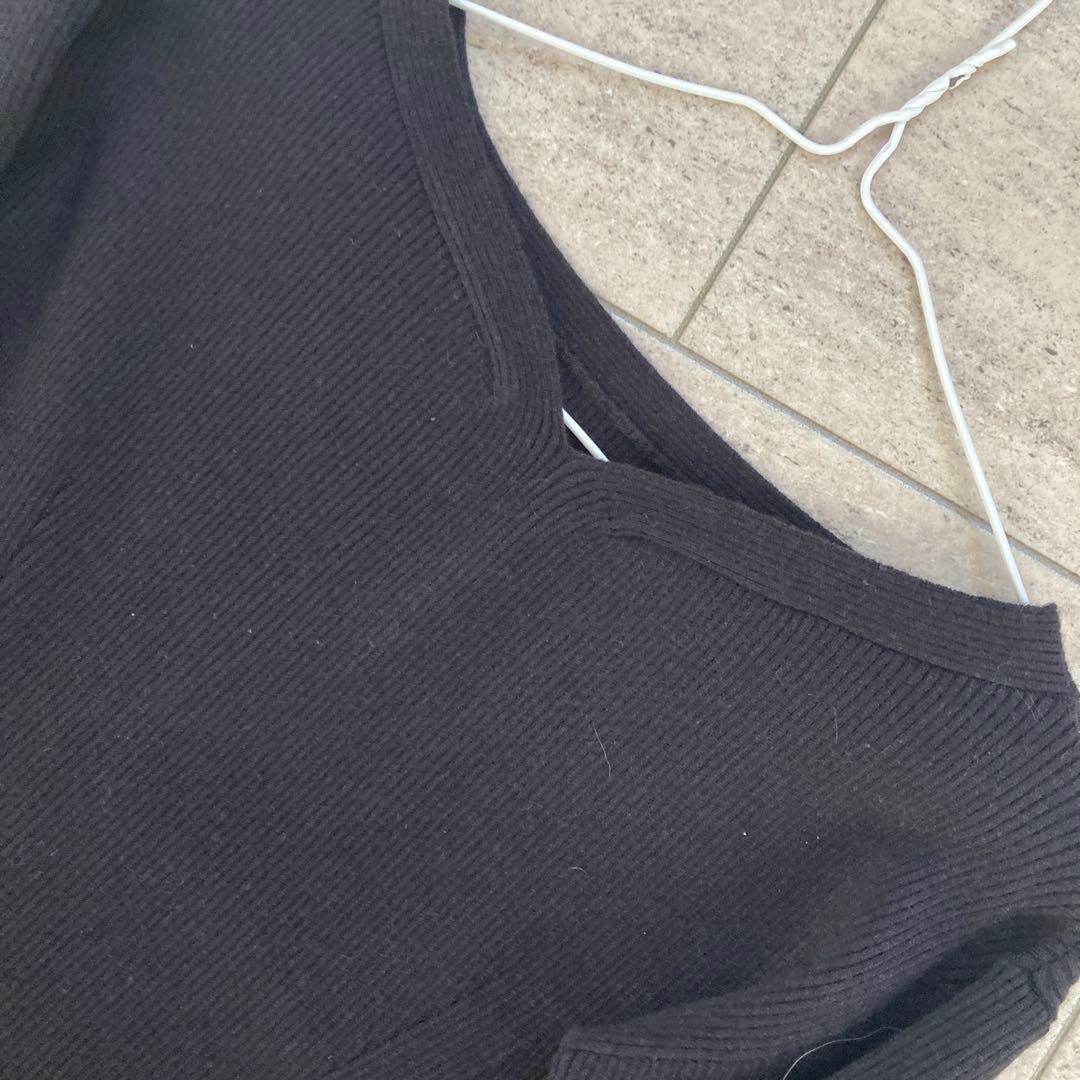 セルフォード　ニット切り替えワンピース