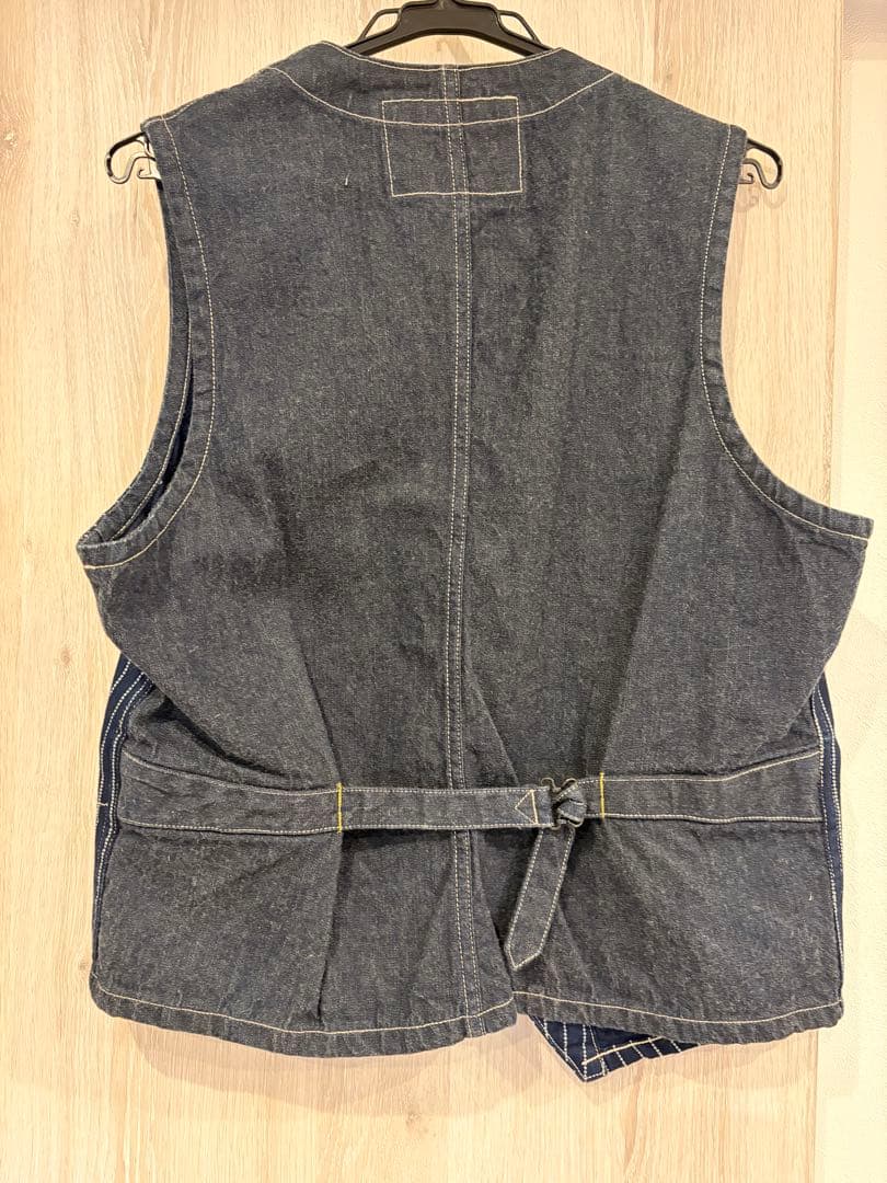 シュガーケーン　ウォバッシュストライプワークベスト