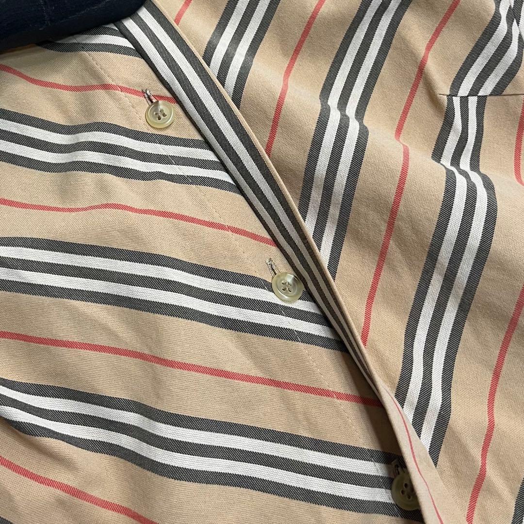 美品 バーバリーロンドン シャツワンピース 42 XL ベージュ ベルト y2k