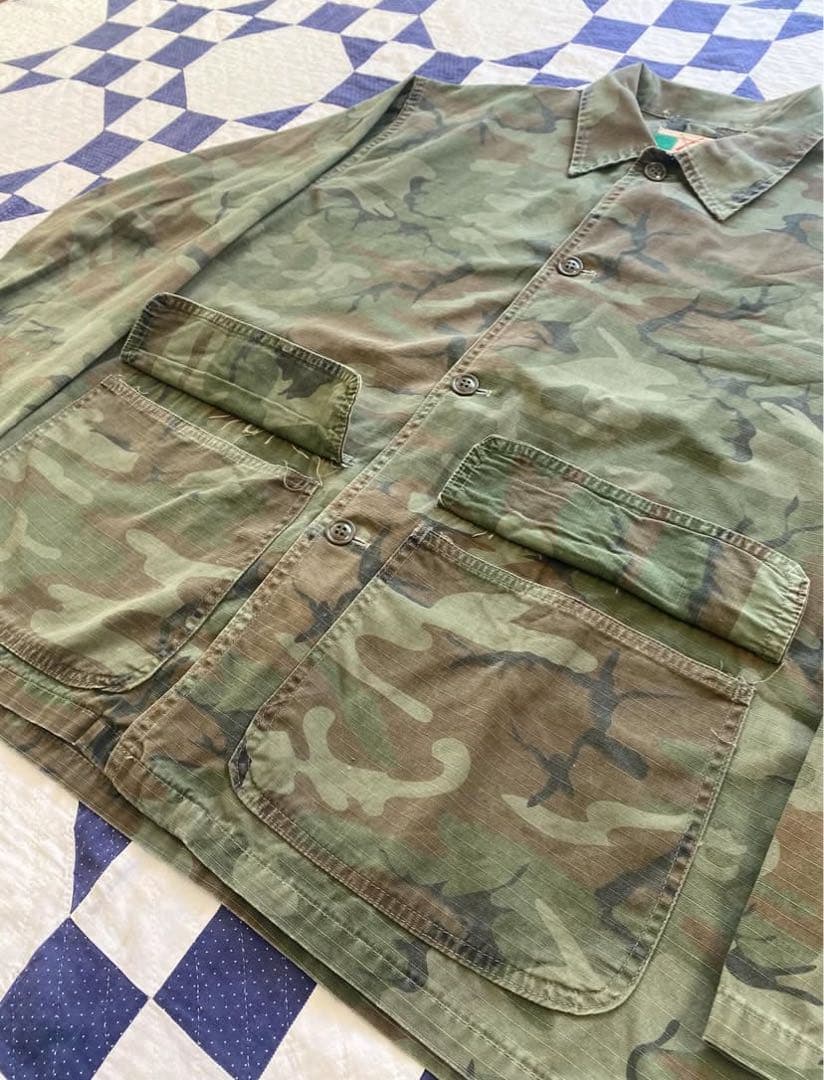 60s 70sビンテージ シビリアンリーフカモ　ハンティングジャケット