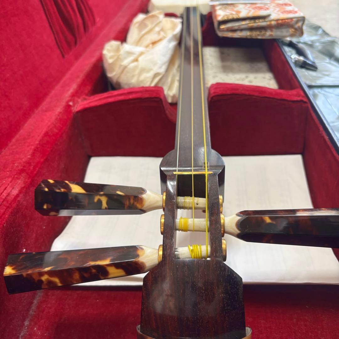 し*丸様 三味線 亀甲柄 ケース付き