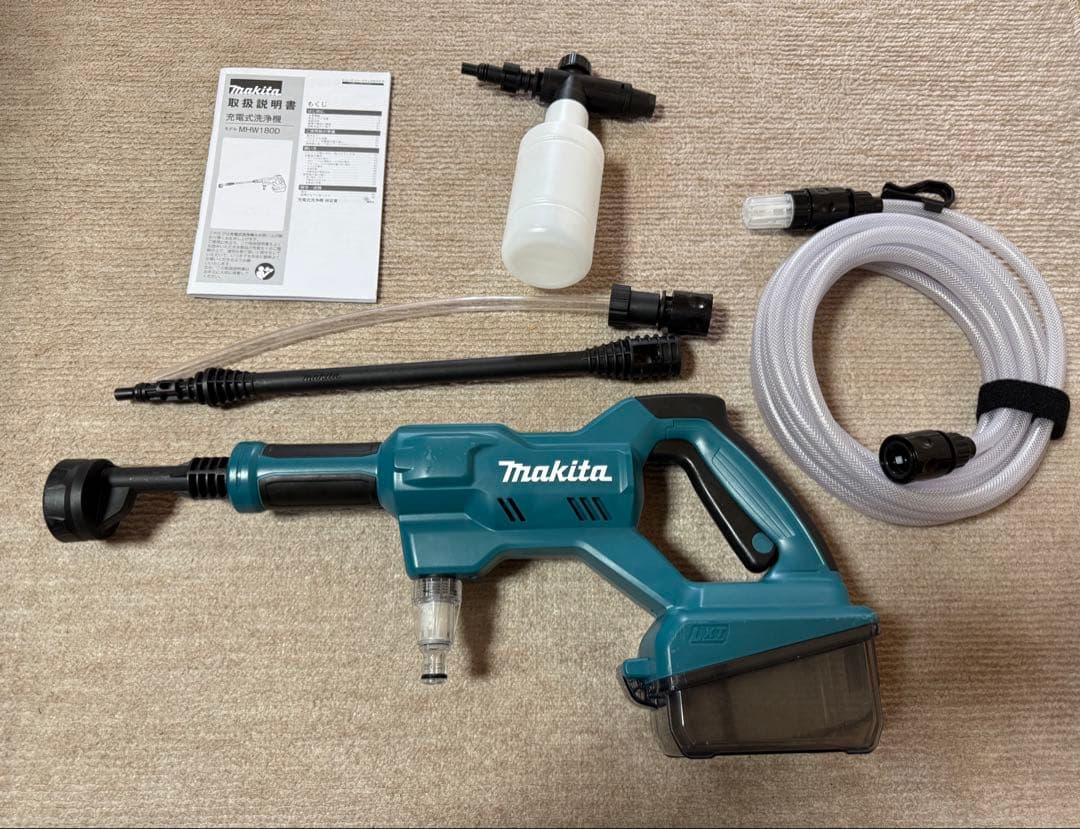 Makita 高圧洗浄機本体　ペットボトルアダプタ付き