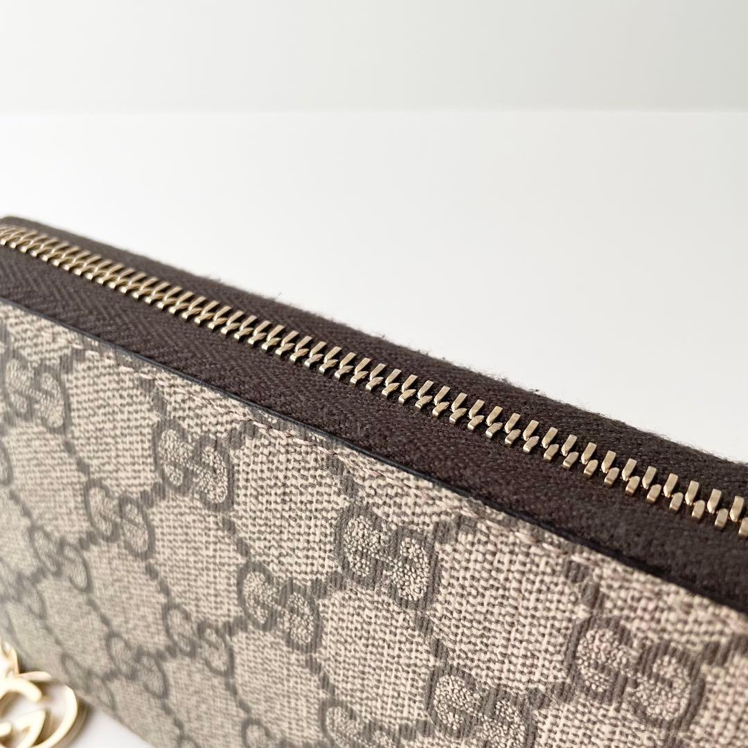 グッチ GUCCI 長財布 GG GGスプリーム ブラウン 新品