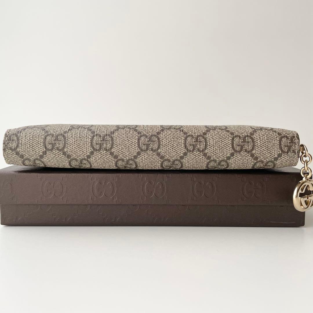 グッチ GUCCI 長財布 GG GGスプリーム ブラウン 新品