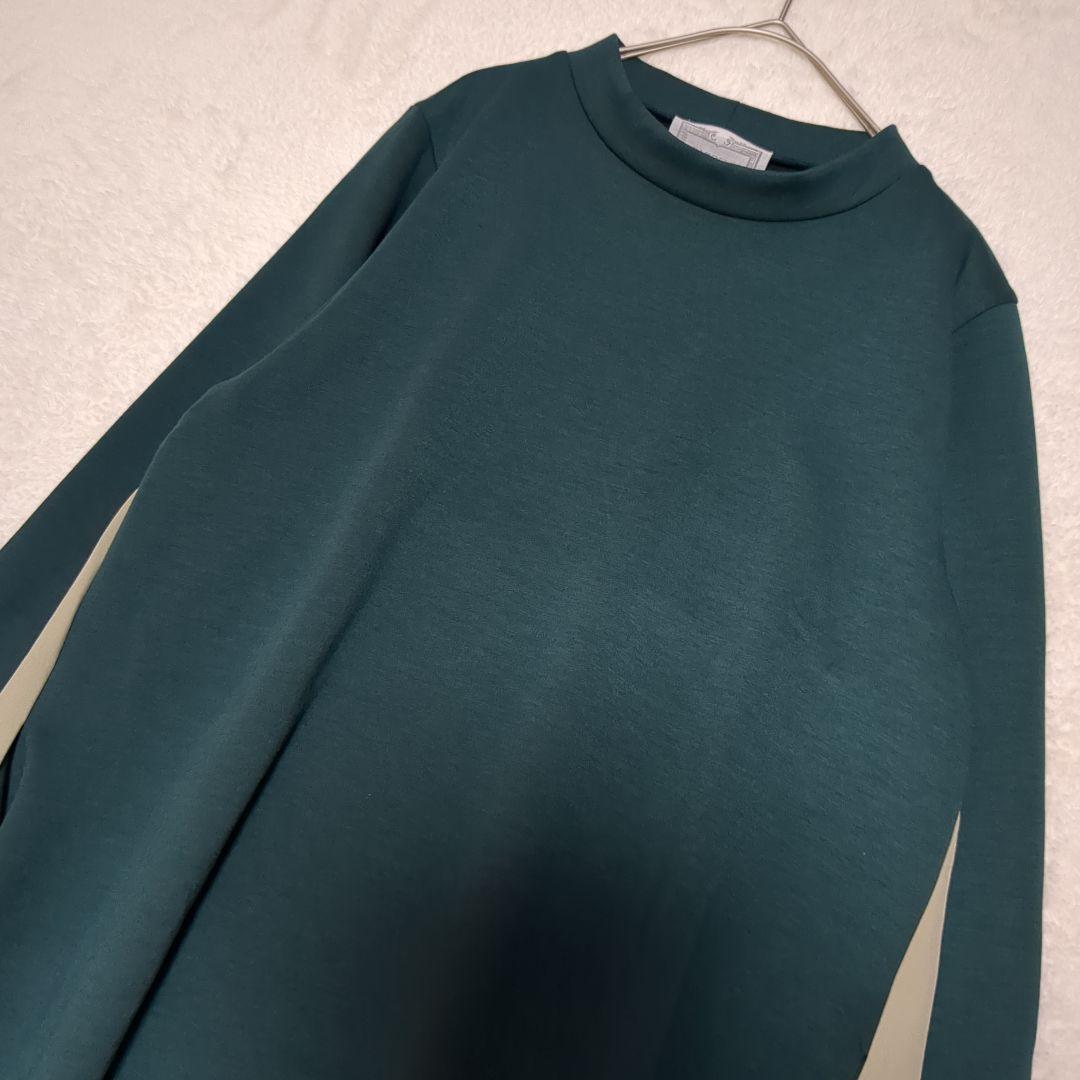 BEARDSLEY ✨洗える 後ろフレアバイカラーワンピース フリーサイズ