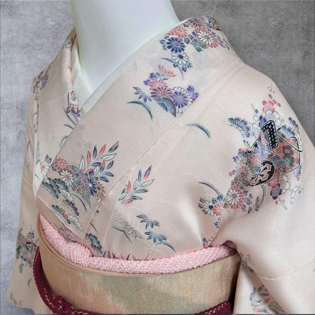 k148 セール価格変更済 訪問着 4点フルセット 身丈153裄丈65