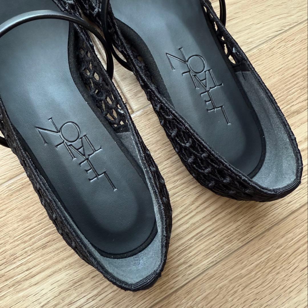 ルタロン　スクエアクロシェ　 ストラップ フラットシューズ　メリージェーン　23