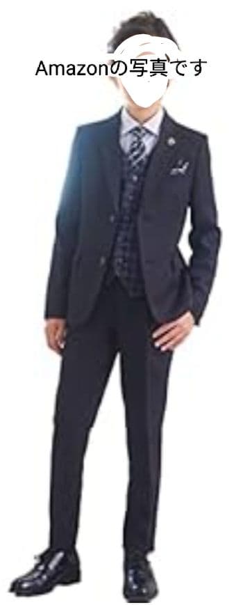 か*ん様 子供140 黒フォーマルスーツ(ベストあり)　セットCHPOIN